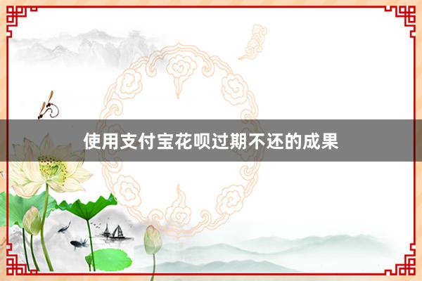 使用支付宝花呗过期不还的成果